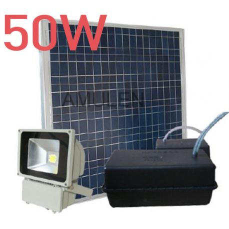 Foco LED  50W Solar con Sensor Movimiento