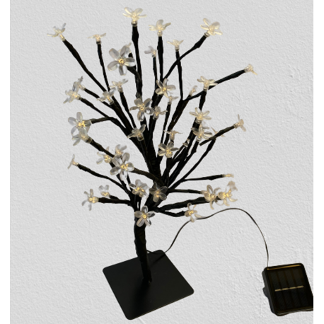 Árbol Bonsai Flor, 48 LED blanco cálido