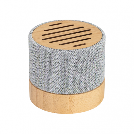 Parlante Bluetooth Bambú y Tela reciclada RPET
